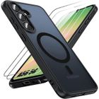 Coque de protection - BOOLING - pour Samsung Galaxy A56 5G - Cercle Magnétique - Noir - 2 Verres Trempés