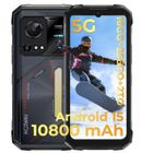 HOTWAV Hyper 7S Smartphone Robuste 5G Android 15 Écran 6,6" HD+ 4+256Go 120Hz NFC Éclairage Camping Téléphone Etanche IP68-Noir