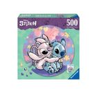 Puzzle rond 500 pièces Stitch, Disney, Dessin animé, Dès 10 ans, 17581, Ravensburger