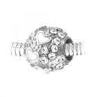 Charm perle - So Charm - 13 mm - Acier inoxydable - Cristaux de Bohème - Blanc