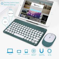 Tablette clavier sans fil souris ,Mini clavier Bluetooth portable et souris Bluetooth 5.0 2,4 GHz  pour IOS-Win-Android, tablette