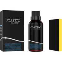 1Set Nano-plated Car Plastic Interior Refreshing Liquid,Agent de remise à neuf de pièces en plastique Restaurateur d'extérieur