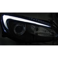 Paire de feux phares Opel Astra J 10-15 Daylight LED DRL Noir