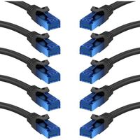KabelDirekt  10x 0,25 m  Cable Ethernet & patch & reseau (fiches RJ45, pour profiter pleinement du debit de la fibre, ideal p