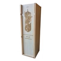 Caisse bois pour bouteille vin BORDEAUX - Porte bouteille bois personnalisable message, surnom, année, logo… [Coffret cadeau vin]