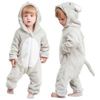 Unisexe Hiver Bébé Grenouillères Animal Pyjama à capuchon Barboteuse Enfant Filles Costume