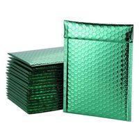 ENVELOPPE,Green 18x23cm--Enveloppes à bulles en papier plaqué or clair, lot de 50 pièces, sacoches'expédition rembourrées étanches