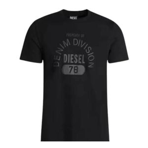 T-shirt homme diesel manches courtes bleu - taille moyenne