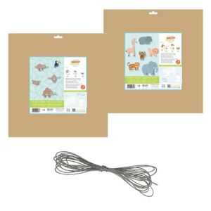 MOBILE Kit 3 mobiles pour enfants - ARTEMIO - Animaux savane, paresseux, colibri
