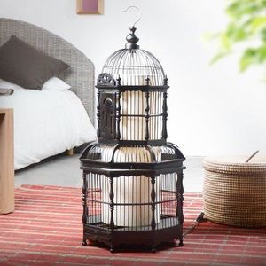 Lampe Cage à Oiseaux Noir Achat Vente Lampe Cage à