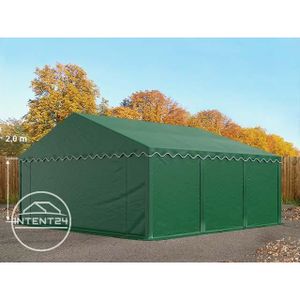 TONNELLE - BARNUM Tente de stockage TOOLPORT - 5x6 m - PVC - H. 2 m - Vert - Métal - Autoportante