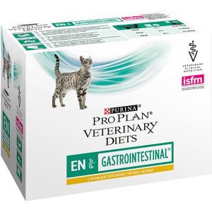 CROQUETTES Purina Proplan Veterinary Diets Chat EN (gastrointestinal) st/ox Struvite Oxalate Poulet sachet fraicheur 10x85g