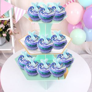 Rose Bleu Jaune à Choisir Homyl 2 Pièces Support à Cupcake Réutilisable en Carton pour Fête Anniversaire Mariage Douche Bébé Bleu