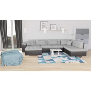 Canape D Angle Convertible En U Alta Vii Angle Gauche Gris