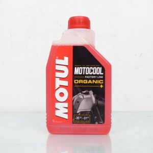 HUILE MOTEUR Liquide refroidissement rouge pour moto Motul Motocool Factory line Organic + 1L