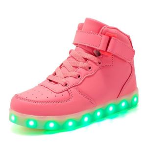 Manadlian Sneaker Bébé Enfants Toddler Fleur Enfants Bébé Coeur Chaussures LED Allument des Baskets Lumineuses LED Chaussures Chaussures de Sport