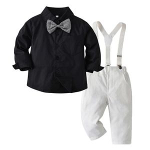 Pantalon 9 Mois-4 Ans Gilet Jowowha Bébé Enfant Tout-Petit Garçon Gentilhomme Costume de Soirée Mariage Cérémonie Fête Ensemble 3 Pieces Chemisier avec Noeud Papillon
