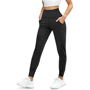 PANTALON DE SPORT Pantalon de Yoga Legging de Sport Femme Taille Haute avec Poches - CHUMIAN - Noir - Fitness - Femme