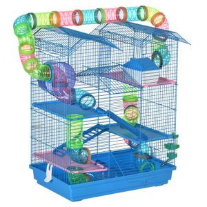 CAGE PawHut - cage - Métal - 47x30x59cm - Bleu