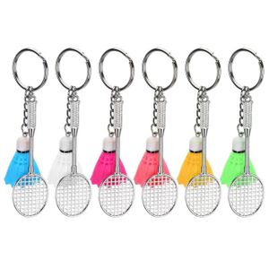 VOLANT DE BADMINTON Mini porte-clés de Badminton 6 Pcs Mini Porte-clés, Simulation Badminton Battledore Badminton Navette accessoires chaussure