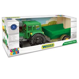 CANNE DE MARCHE Tracteur de fermier avec remorque en carton - WADER - 5900694350229