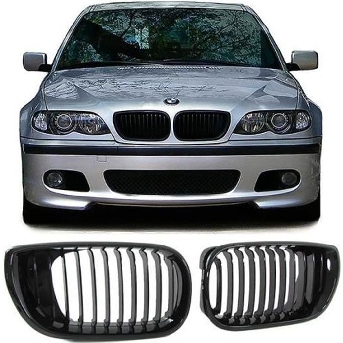 Grilles de calandre diamantées pour pare-chocs avant de voiture,  accessoires de décoration extérieure, style météore, BMW E46, 4 portes, 4D,  série 3, 02-05 - AliExpress
