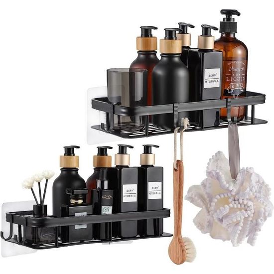 Etagère Douche Lot de 2,Serviteur de Douche,Sans Perçage Étagère Murale de Rangement pour Baignoire,pour Salle de Bain | Leroy Merlin