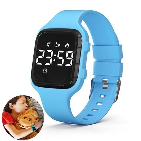 Montre Enfant Digitale Sport - Tracker Fitness Garçon Fille 5-15 Ans - Étanche Avec Alarme Et Chrono