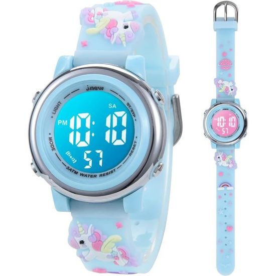 Montre Digital Enfant Garcon Fille Montre Enfant Numérique Sport 30M Etanche Avec Alarme Date