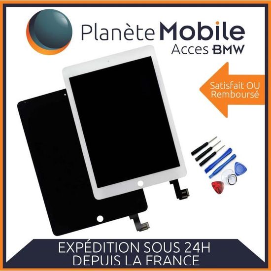 Ecran complet tactile Blanc + LCD pour iPad Air 2 iPad 6 A1567  + Bouton Nappe Home + Outils