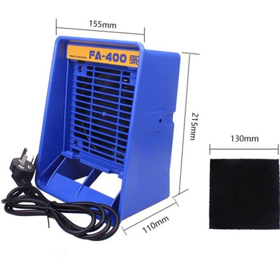 Aspirateur Fumée Soudure 12V - Avec Filtre Charbon - Ventilateur Silencieux 3000 Tr/min