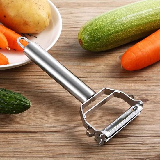 Econome,Coupe-légumes multifonction en acier inoxydable,éplucheur de pommes  de terre,râpe à carottes,outils de - silver[E591] - Cdiscount Maison