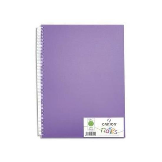 CANSON CARNET DE 50 FEUILLES NOTES ET DESSIN FORMAT A4 120G SPIRALÉ COUVERTURE POLYPRO BLEU 3812982 3003224 Produit