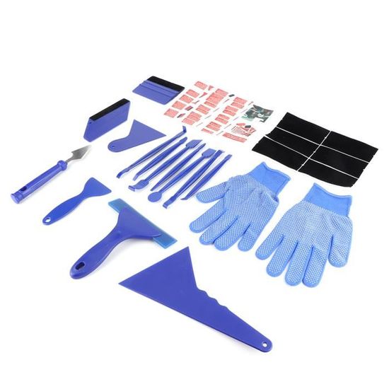 NEWISHTOOL Kit Complet D'outils Pour Pose De Film Vinyle Auto - Avec Pistolet Thermique 1800W 110V