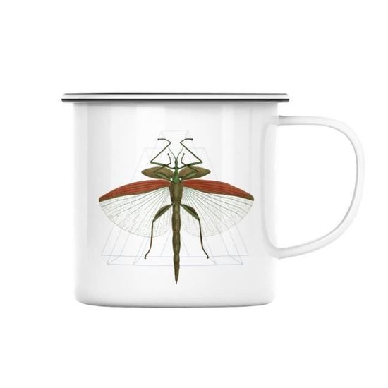 Mug en Métal Emaillé Vintage Insecte Botanique Collage Nature ...