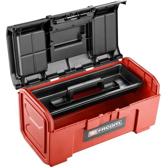 HDG Boîte à outils en plastique de 48,2 cm (19 po) avec loquets en