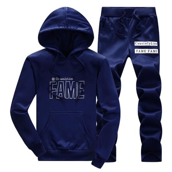 Survêtement Homme à Capuche,Ensemble Jogging Homme 2 Pièces Sweat Hoodies Et Pantalon Jogging,Manches Longues,Ample Et Confortable,Combinaison De Sport Pour Gym Et Jogging Élégant, 01 Kaki, M