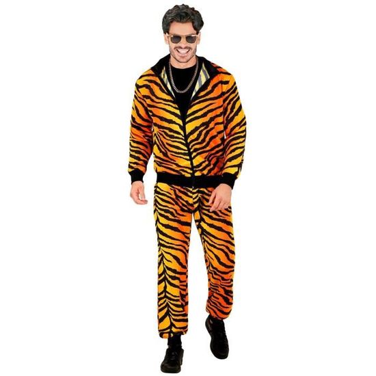 Ensemble Chemise + Pantalon Camouflage Tigre Vintage Années 80 - Taille L
