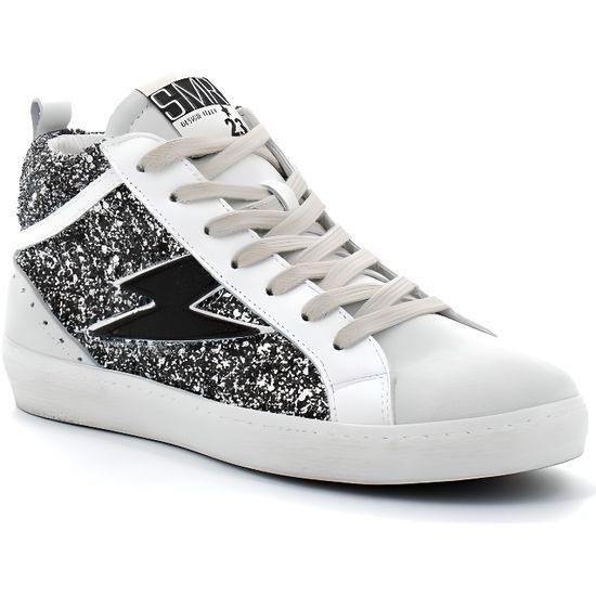 Basket Alpha Gris SEMERDJIAN Homme Cuir Lacets Gris
