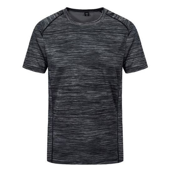 T-shirt de Sport Homme INSFITY Jogging Séchage Rapide Manches Courtes Col Rond - Vert fonce Vert fonce - Sport
