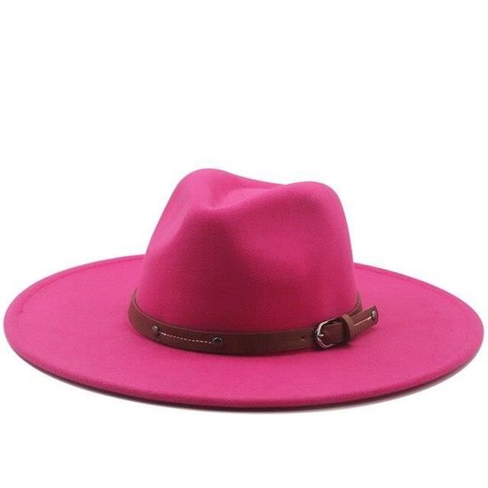 Chapeau Fedora Patchwork Denim - Unisexe à Large Bord - Style Rétro Jazz/british - Taille Unique
