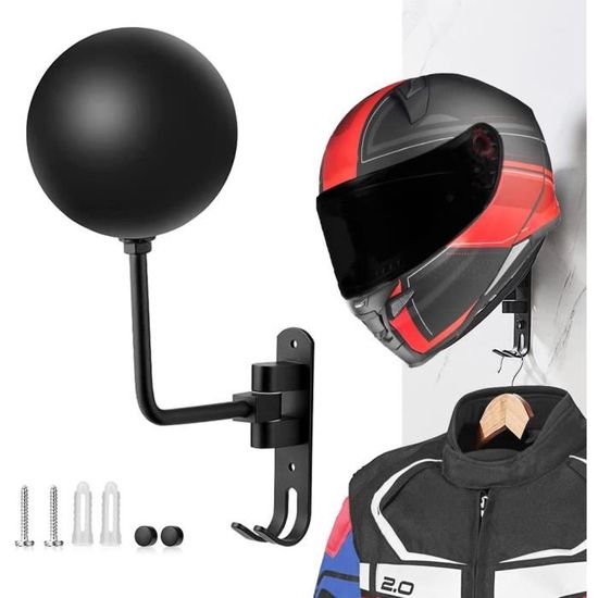 Support Mural Pour Casque De Moto, Porte Casque Pour Vélo Et Moto Pivotant à 180° Avec 2 Crochets Pour Accrocher Chapeaux Manteaux Et Cles 98498829 Support Mural Pour Casque De Moto, Porte Casque Pour Vélo Et Moto Pivotant à 180° Avec 2 Crochets Pour Accrocher Chapeaux Manteaux Et Cles 98498829