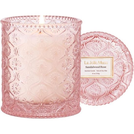 La Jolíe Muse Bougie Parfumées Vanille Coco Bougie Cadeau en Cire Bio