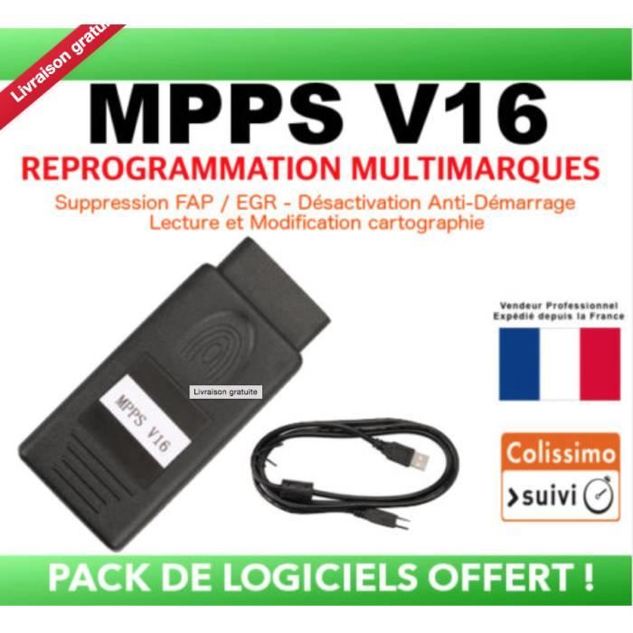 ★ EXCLUSIVITE ★ Interface / Câble Reprogrammation MPPS V16 - OBD2