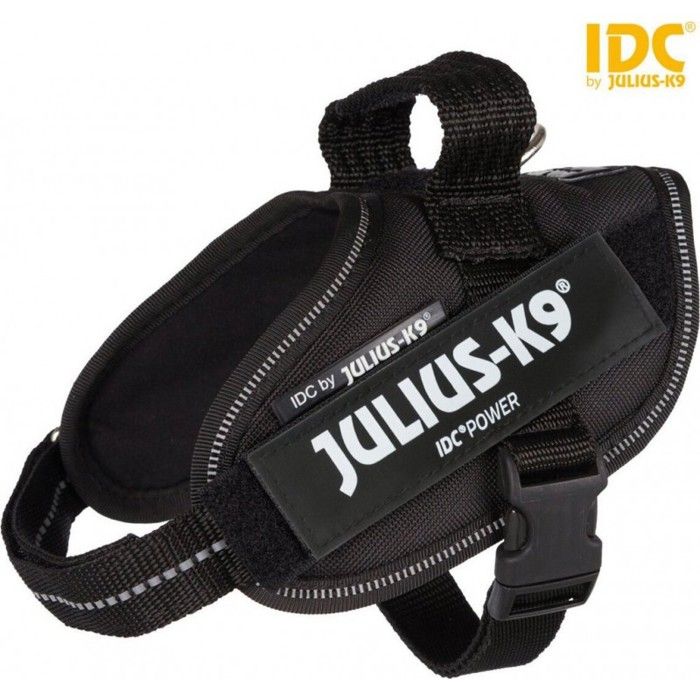 JULIUS-K9 Harnais Power IDC - Mini-Mini - S : 40-53 cm-22 mm - Noir - Pour chien