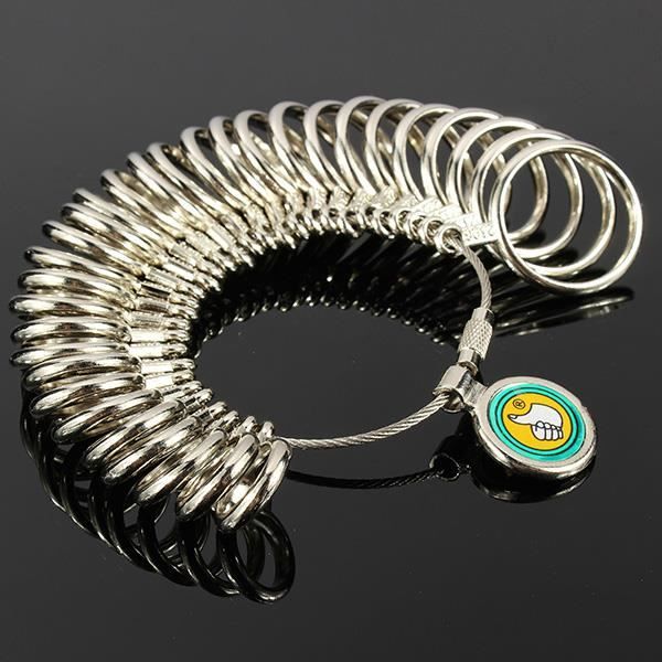 Baguier Mesure Mesureur Bague Anneau Alliance Métal Doigt 31 Anneaux