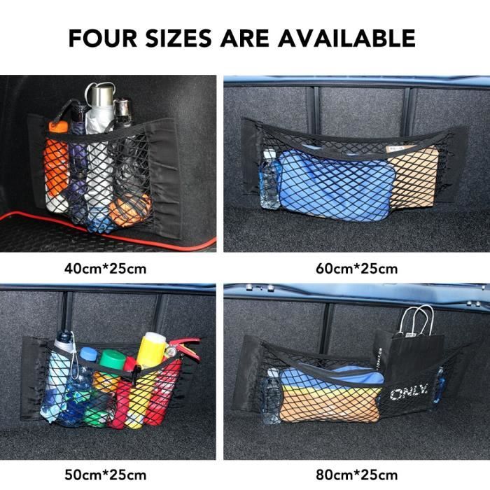 Accessoires auto intérieurs,Sac de rangement pour coffre de voiture, sac de rangement, filet pour Volkswagen VW - Type 40 x 25