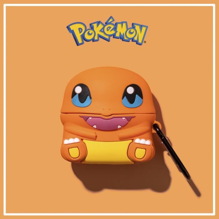 Housse Étui Coque pour Apple AirPods Pro écouteurs sans fil Pokémon Orange