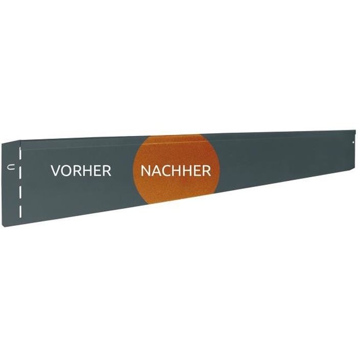 bellissa bordure de jardin & pelouse CORTEN en métal - acier corten brillant - 118 x 13 cm, longueur d'utilisation 17,25m