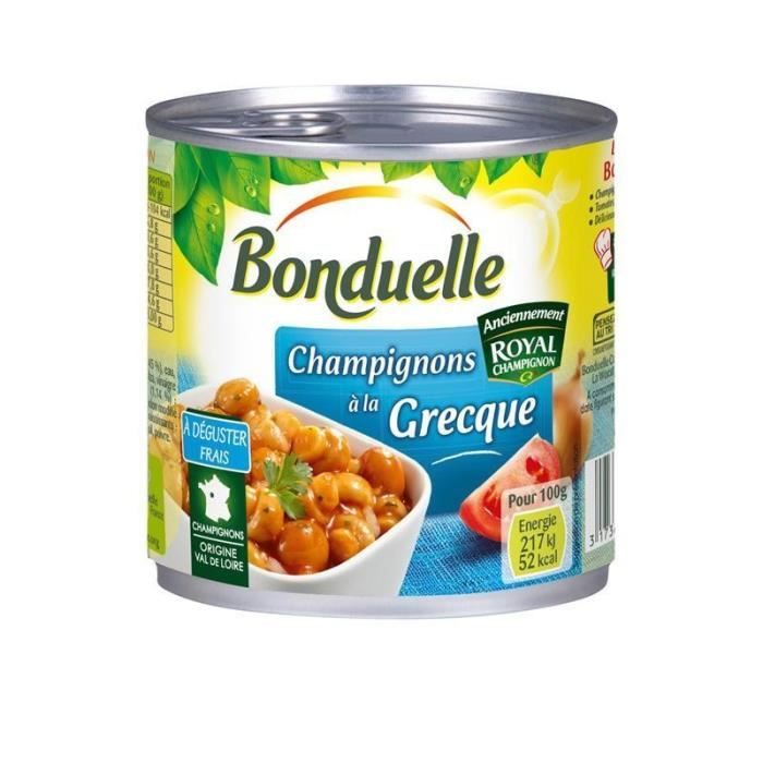 BONDUELLE - Champignons De Paris À La Grecque Boîte 400G - Lot De 4